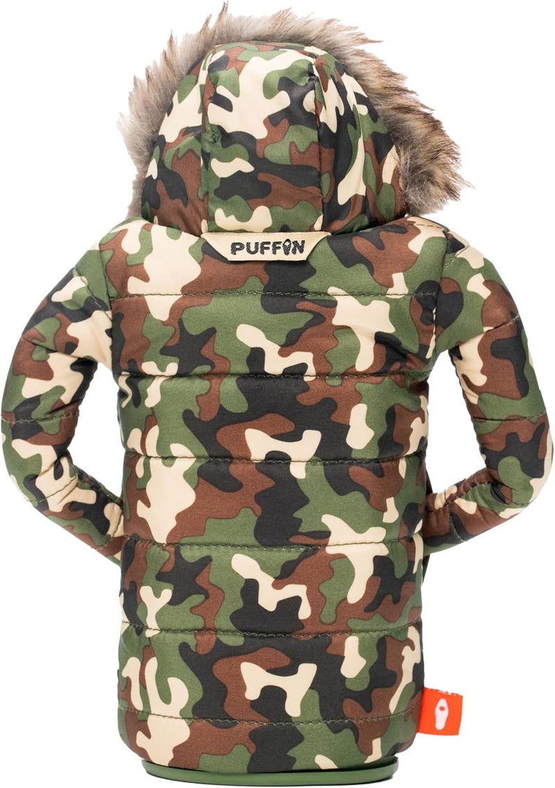 PUFFIN - The Pahka Parka - Insulated 12 oz Can Cooler I Beer Bottle & Soda Can Insulator, Keep Drinks and Beverages Cold - Camo - Image 3